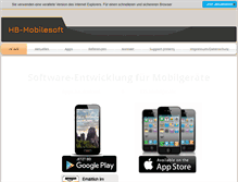 Tablet Screenshot of hb-mobilesoft.de